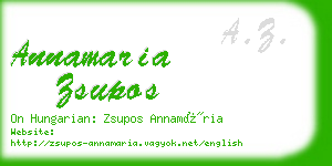 annamaria zsupos business card